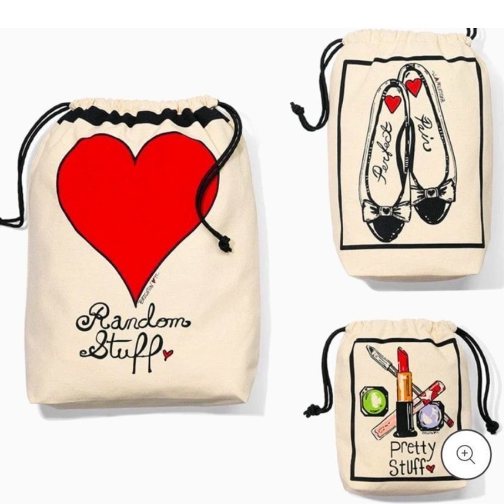 BRIGHTON SPRING 3 PIECE TRAVEL SET CANVAS BAGS NEW UNOPENED - Picture 4 of 5